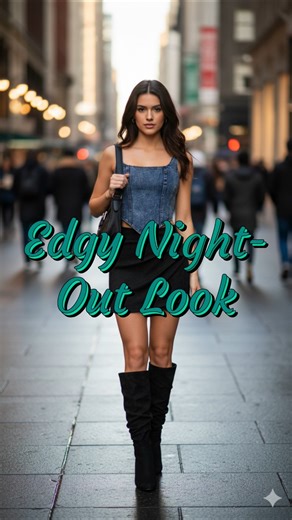 "How to Wear Knee-High Boots with Mini Skirts"#BaddieAesthetic #DenimCorset #KneeHighBoots