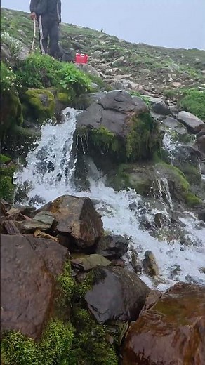 Fresh water springs from snowny mountains