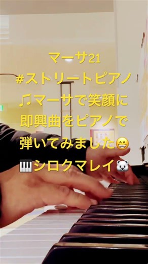 マーサ21 #ストリートピアノ ♫#マーサで笑顔に即興曲をピアノで弾いてみました😁🎹 #シロクマレイ 🐻‍❄️