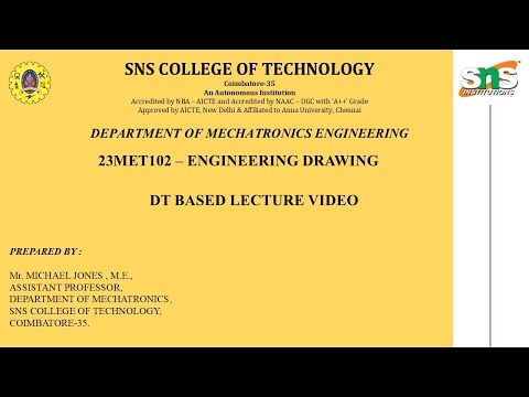 DT Lecture video on Free Hand Sketching | Engineering Drawing | SNS Institutions