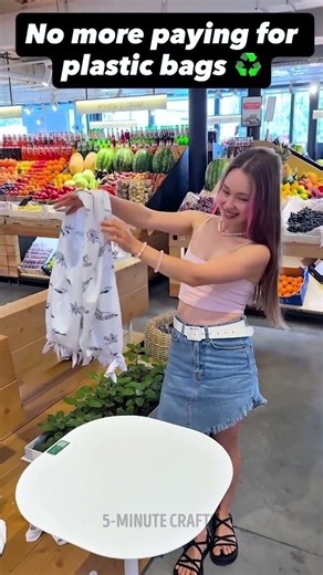 DIY Reusable Bag Without Plastic 👕🌱