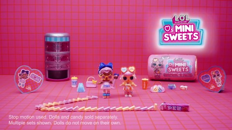 L.O.L. Surprise! Loves Mini Sweets Surprise-O-Matic Dolls with 9 Surprises, Candy Theme, Accessories, Collectible Doll, Vending Machine Packaging, Holiday Toy, Great Gift for Kids