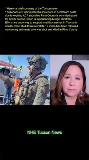 Here's a brief summary of the Tucson news: Arizonans are facing potential increases in healthcare c