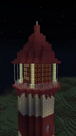 Build this Huge ROTATING LIGHTHOUSE BEACON in Minecraft