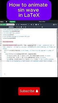 How to animate sin wave in LaTeX #latex #animation #howto