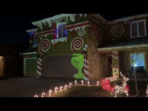 Christmas Grinch Projector show using Illumibot