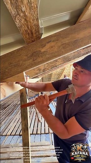 Smart Roof Beam Support Trick | Fast Wooden Brace Installation