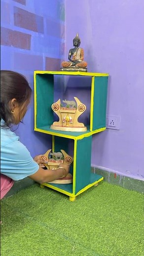 Corner table DIY using cardboard #crafts #homedecor #idea #homedecor