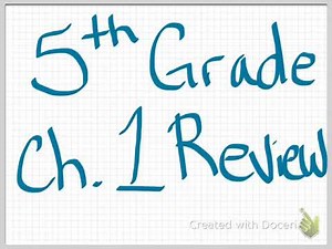 Fifth grade chapter 1 review