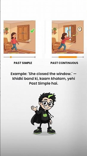 Difference Between Past Simple and Past Continuous | English Grammar