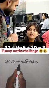 funny maths questions with girl 😆😆// #maths #mathpuzzle #mathstricks