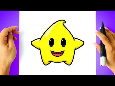 Como DESENHAR LUMA - Cómo DIBUJAR a LUMA - Super Mario Galaxy - Mario Drawing