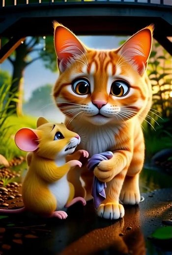 a cat mouse sad story #cat #catmouse #kidstoys #ai #cartoon #freinds #moralstory #kidsvideo