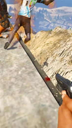 GTA 5 Rooftop Chaos | Pistol Action & Cinematic Fire Effects #gta5 #gaming #gta