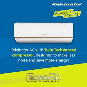 23K views · 23 reactions | Kelvinator AC with TechVanced Twin Inverter Compressor has two rotors that make lesser noise and lower vibrations. It senses the room temperature and provides optimum cooling throughout the room resulting in lesser energy consumption. #Kelvinator #KelvinatorIndia #ReadyForAnything #FeatureOfTheWeek #AirConditioner #Electronics #Technology #Appliances | Kelvinator.India | Facebook