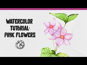How to draw pink flowers: tutorial for beginners