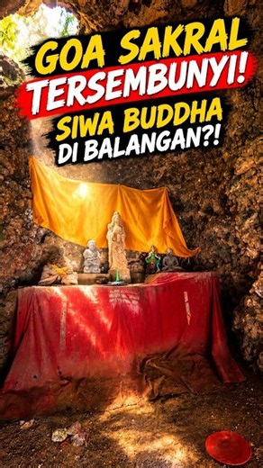 TERSEMBUNYI DI TEBING BALANGAN! Goa Sakral Siwa Buddha yang Jarang Diketahui 🛕🌊 #shorts