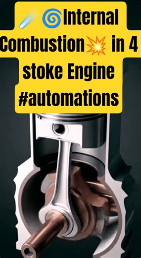 How Internal Combustion Engines Work 3D Four-Stroke Animation #automation #auto#shortsfeed#machine