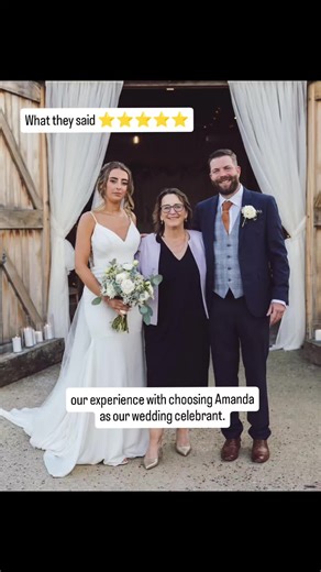 My couples say it best. To find out more about my wedding services just head to www.amandasceremonies.com #justengaged #engagedtiktok #weddingtiktokvideo #weddingcelebrant #brideandgroom
