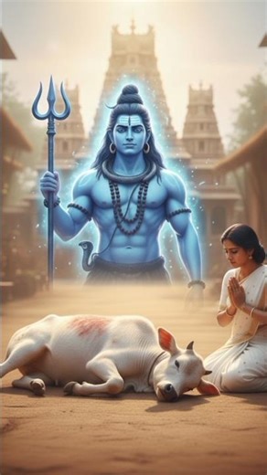 True Devotion Called Him… Lord Shiva Saved the Burning calf 🔱🙏#lordshiva​