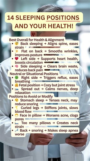 🛌 14 Sleeping Positions and Your Health