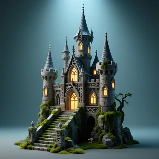 Gothic Castle STL File • 3D Printable Fantasy Medieval Fortress Model for Tabletop RPG & Collectors - Etsy