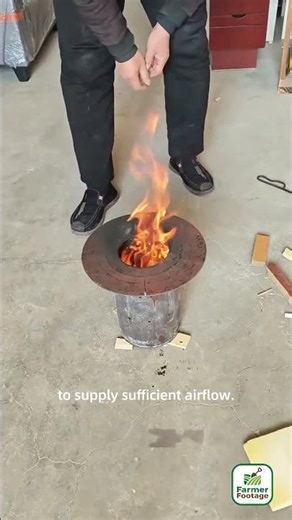 The principle behind smokeless wood-burning stoves in rural areas.