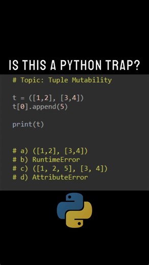 Python Tuple Trap 🤯 (Most Devs Get This Wrong) #python #python programming #coding