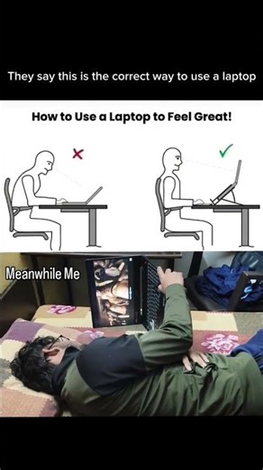 The correct way to use laptop🤣🔥