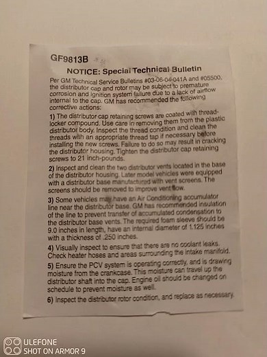 GM Chevy P0300 DTC code fix (technical bulletin)