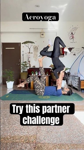 “AcroYoga Partner Challenge 💪 | Can We Hold This Pose?!” #yoga #acrobatics #fitness #shorts
