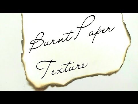 How to create burnt paper texture