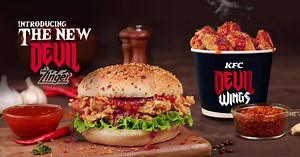 Unleashing KFC's new range with Devil Zinger & Devil Wings! Sinfully delicious flavors & finger lickin’ good taste. Order at 111532532 or visit link https://bit.ly/2OffYoU | KFC