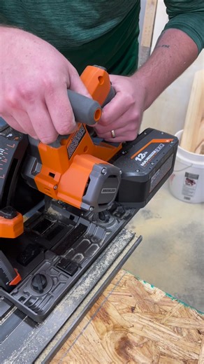 13K views · 51 reactions | Break free from the cord with the RIDGID Power Tools 18V Brushless Track Saw and a 12Ah Max Output battery!#woodworking #carpentry #tracksaw #saw #tools #cordlesstools #powertools #ridgidpowertools #ptrrid23 #homedepot | Pro Tool Reviews | Facebook