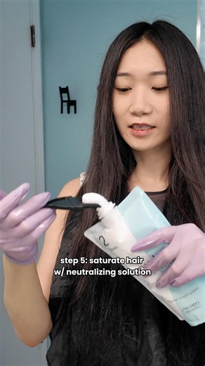 How to Permanently Straighten Hair At Home! *w/ shiseido crystallizing set #tutorial #DIY