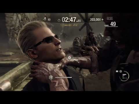 Resident Evil 4 Remake PS4 Mercenaries Wesker Village 150 kills