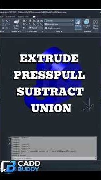AutoCAD 3D Modeling Tutorial | EXTRUDE, PRESSPULL, SUBTRACT & UNION