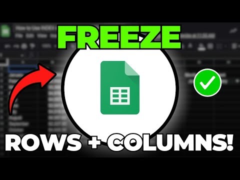 How to Freeze Rows and Columns in Google Sheets