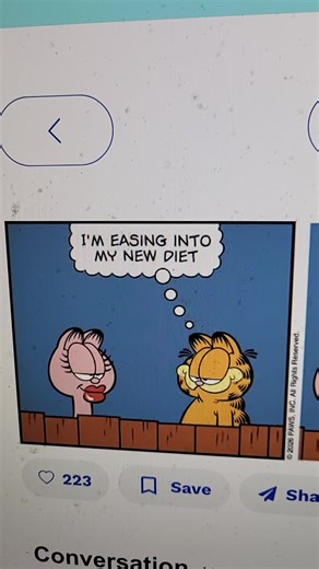 #garfield #comictok #reading #cartooncat #donuts | garfield