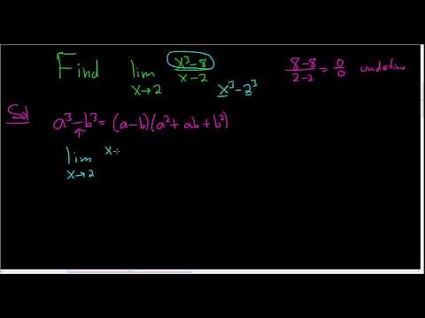 Calculus Limit with Difference of Cubes Formula