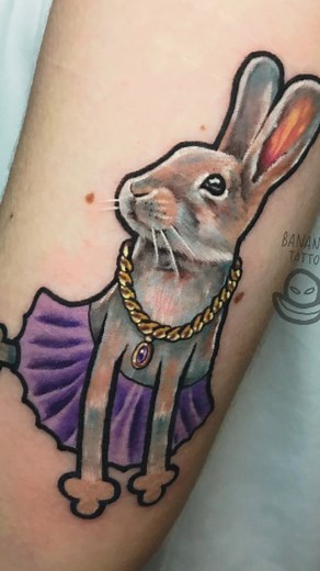 Lil posh Rabbit done last week by Vlad @bananov_tattoo @goodthingstattoo / Vlad has availability this week 🐰👾🙀🚀💛🧡🖤 for bookings with Vlad DM or email goodthingstattooco@gmail.com 🖤 #goodthingstattooco #capetowntattoo #polishtattoo #bananov #guestsatgoodthings #southafrica #pettattoo #girlswithtattoos #guyswithtattoo #tattoos #tattooed #poodle #poodlegram #poodletattoo #rabbit #rabbits #rabbittattoo | Good Things Tattoo