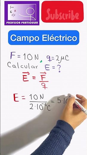☑️Campo eléctrico Ejercicios en 1 minuto