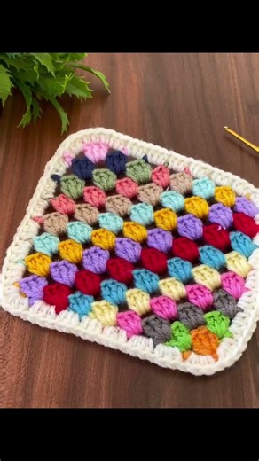 Crochet Granny Square Coaster Pattern, Colorful Mug Rug Design for Beginner Friendly Table Decor