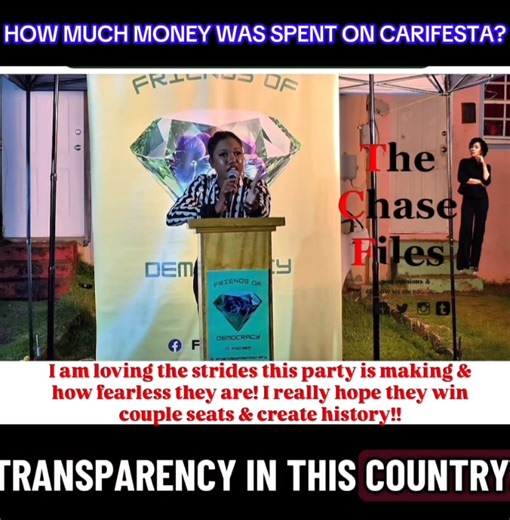 10K views · 58 reactions | FRIENDS OF DEMOCRACY continues to make strong political strides. They are asking the questions people want answers for! How much money was spent on Carifesta? When can the people of Barbados get a full declaration of expenditure? #karinagoodridge #friendsofdemocracy #ohcarol #carifesta #barbados | The Chase Files | Facebook