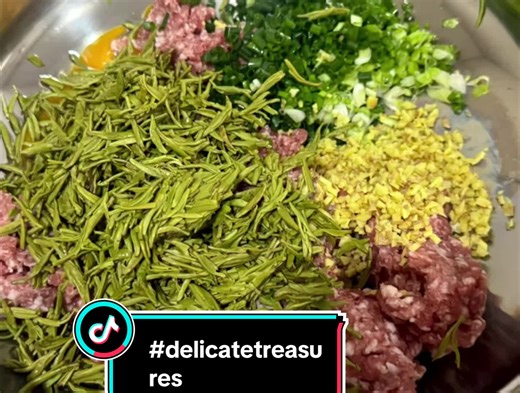 自制翠芽抄手 美味😋可口 Green tea