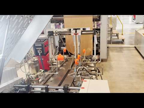 Full servo control--square bottom paper bag making machine