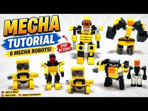 Build 6 LEGO Mecha Robots | Easy Mini Mech Tutorial | 6 amazing mech you can make today