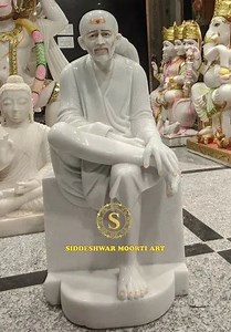 Lord Marble Singhasan Sai Baba Statue