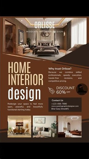 Modern Home Interior Design Flyer | Luxury Real Estate Flyer Design in Photoshop 🏡✨ |#shorts#flyer