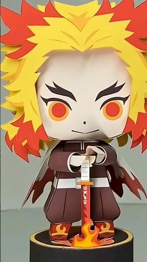 Rengoku Kyojuro Papercraft ✂️ | Demon Slayer | Craft Paper Lab #shorts #rengoku #demonslayer